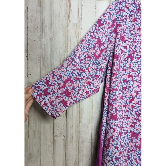 Lane Bryant 18 20 Top 2X Multicolor Colorful Pink Geometric - Picture 3 of 7